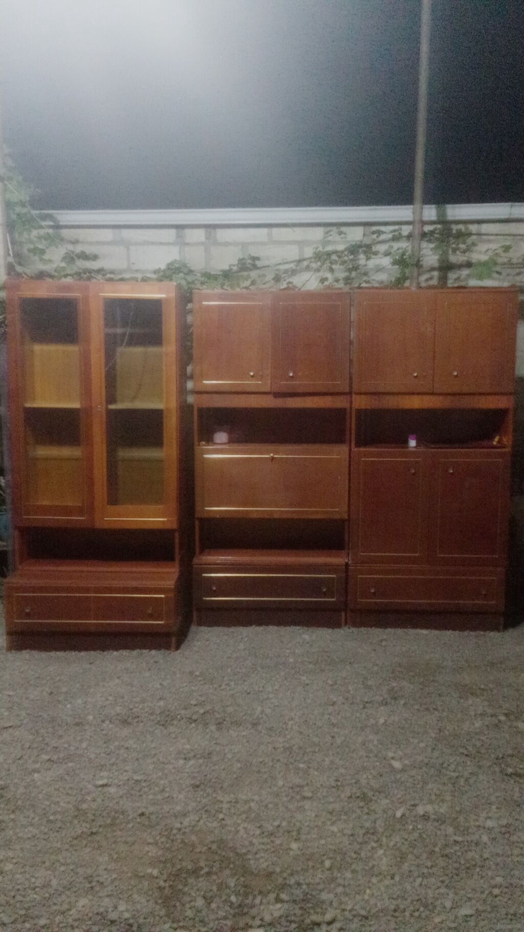 Klassik üslubda modul tipli qonaq otağı divar mebeli dəsti