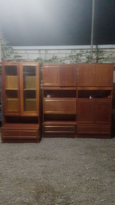 Klassik üslubda modul tipli qonaq otağı divar mebeli dəsti — Bakı