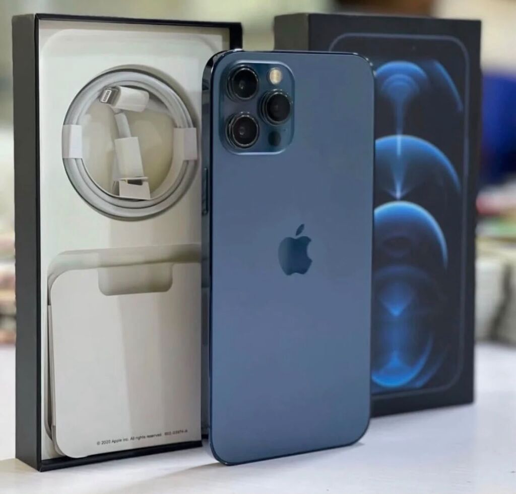 IPhone 12 Pro Max, 128 GB, Göy, Zəmanət, Simsiz şarj, Face ID — Apple iPhone, Digah