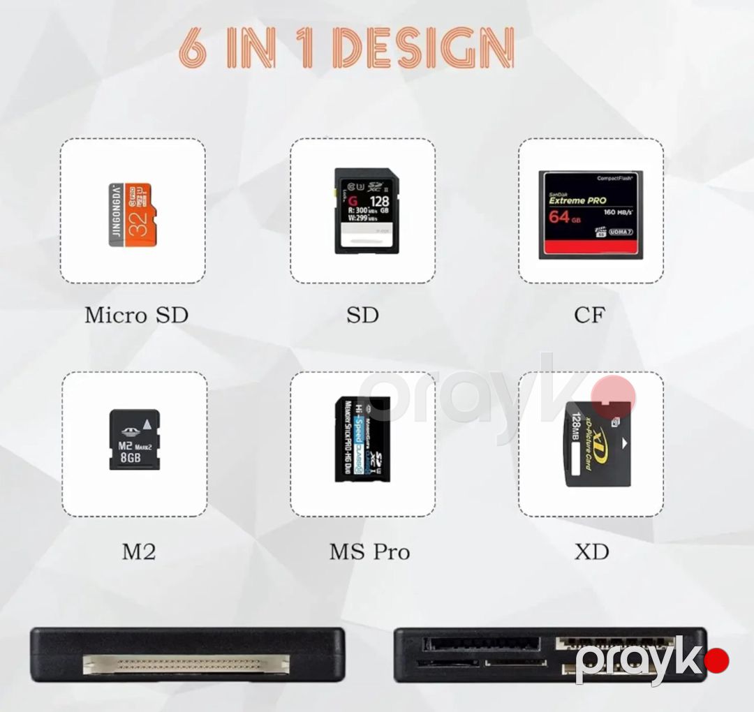 USB kart oxuyucu "Cardreader 6in1" — Periferik cihazlar, Bakı (2)