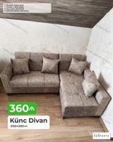 Künc Divan – 200×200 sm - Mexanizm: Açılan, bazalı (yataq funksiyası — Mebel