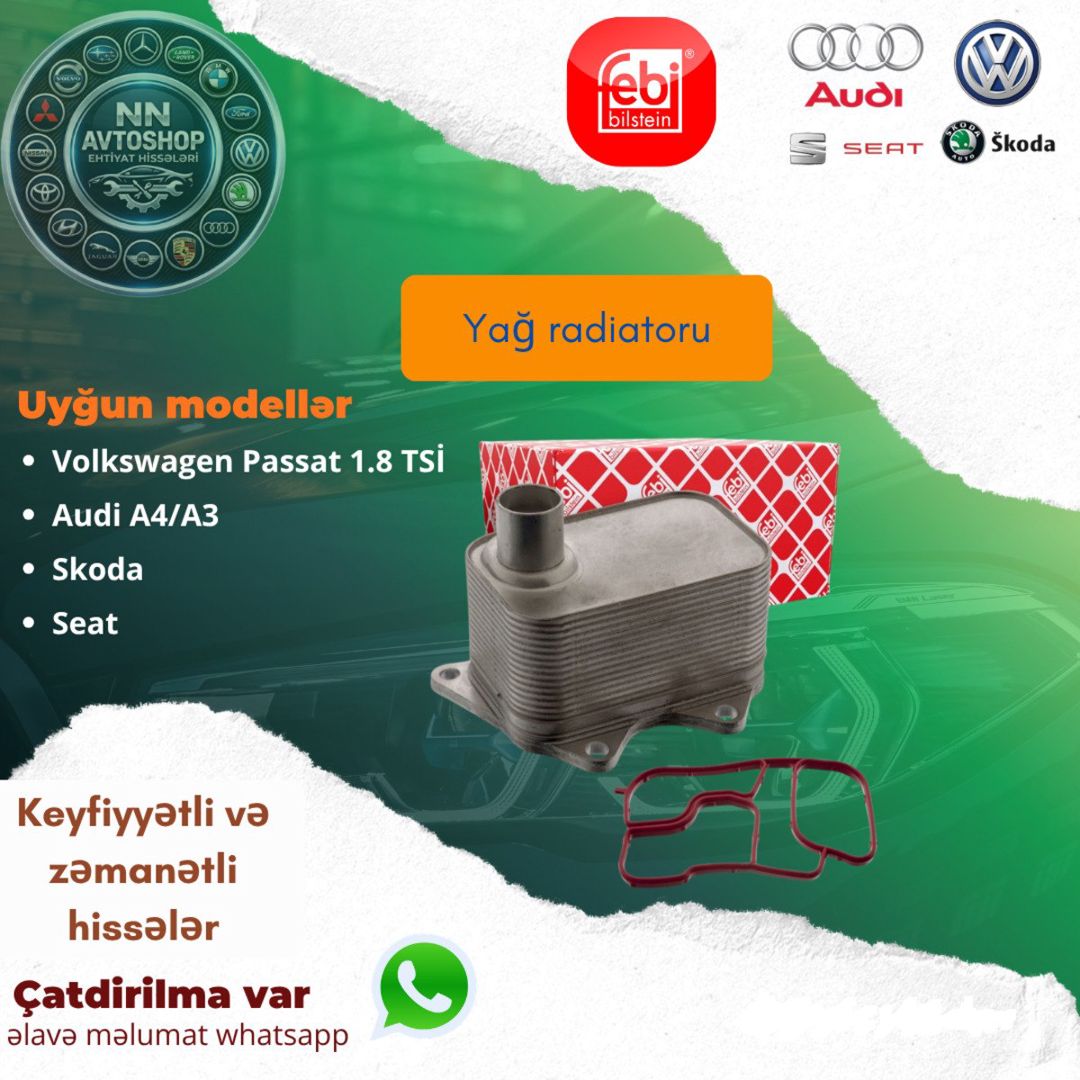 Volkswagen Passat 1.8 yağ radiatoru kitapçası — Ehtiyat hissələri və aksesuarlar, Bakı