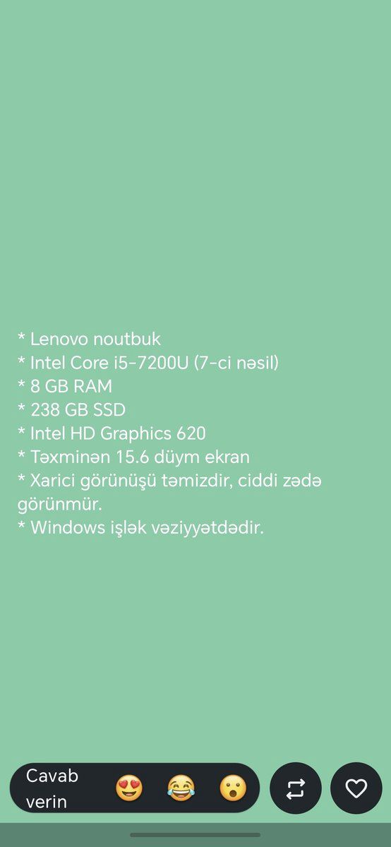 Noutbuk Lenovo — Elektronika, Sumqayıt (4)