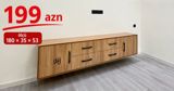 Divar tipli TV tumbası - Material: ağac teksturalı laminat - Rəng — Тумбы под телевизор и стенды