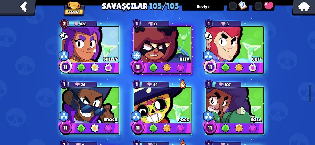 Brawl Stars hesabı – tam kolleksiya, yüksək kuboklar və zəngin — Aksesuarlar, Bakı (3)