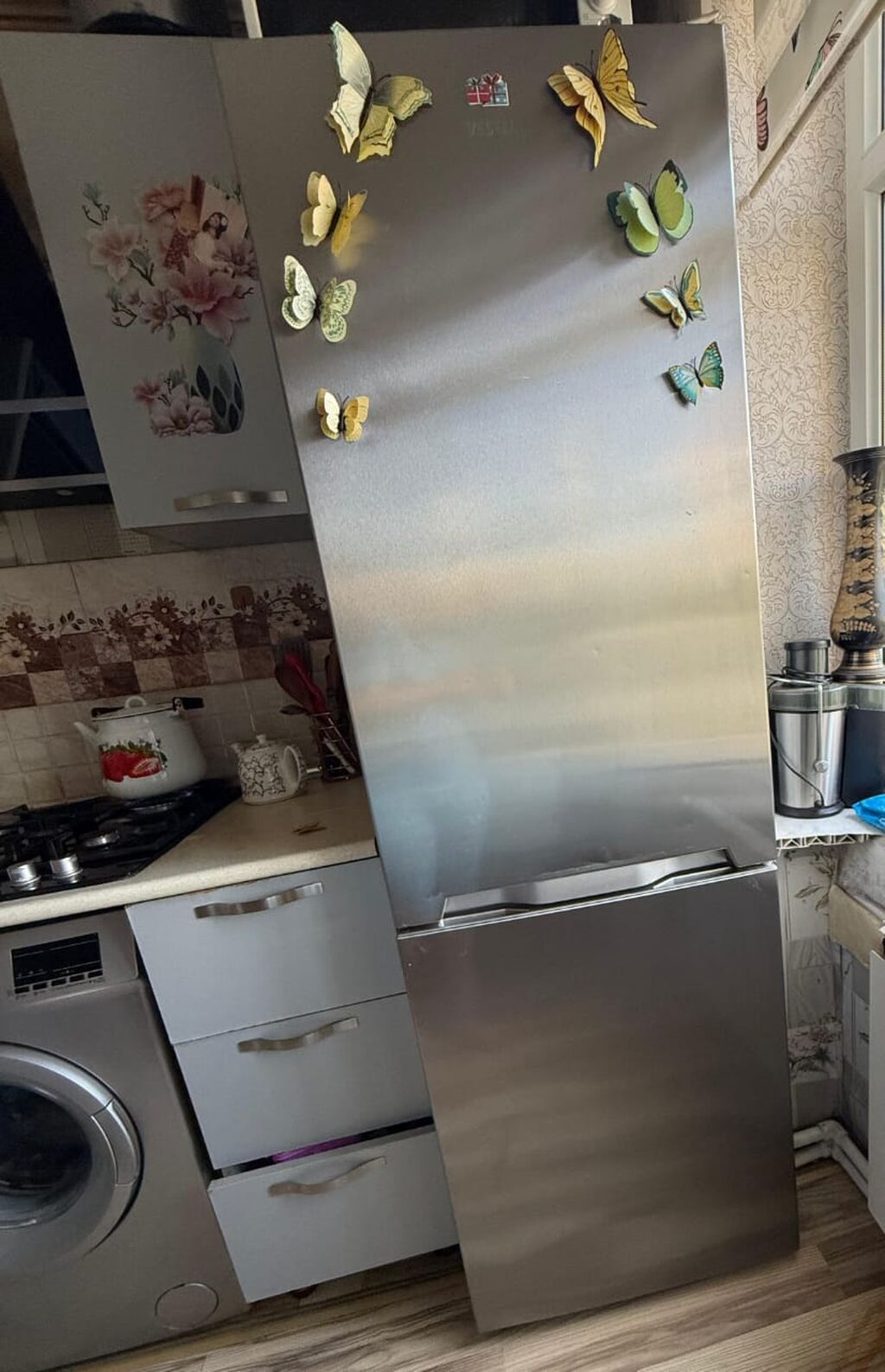 Vestel iki kameralı soyuducu, metalik (inox)