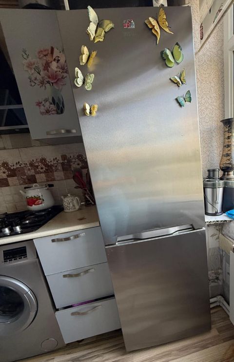 Vestel iki kameralı soyuducu, metalik (inox)