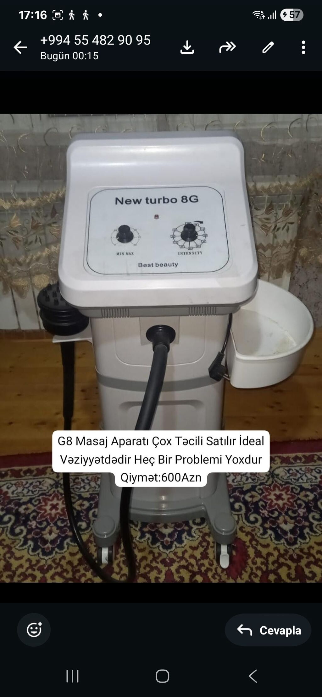 G8 “New Turbo 8G” masaj aparatı - Professional masaj və estetik — Elektronika, Bakı