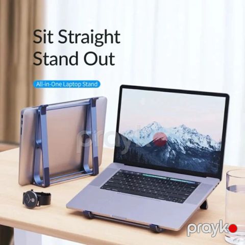 Orıco Laptop Stand ORICO-MA15-GY-BP-HW, Foldable stand, Aluminum + Silicone, 233mm x 260mm x 87mm,G — Bakı