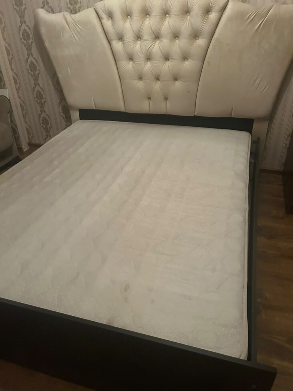 Mebel: iki nəfərlik çarpayı və matras - Ölçü: təxmini 160x200 sm — Mebel, Qobu (4)