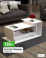Jurnal masası – müasir dizaynlı, çoxsəviyyəli konstruksiya. Ölçülər — Furniture