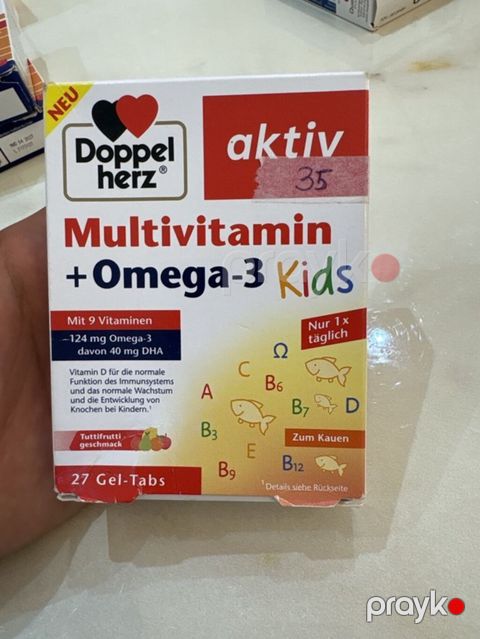 Doppelherz aktiv Multivitamin + Omega-3 Kids – çeynənən gel-tabletlər (27 ədəd) — Bakı