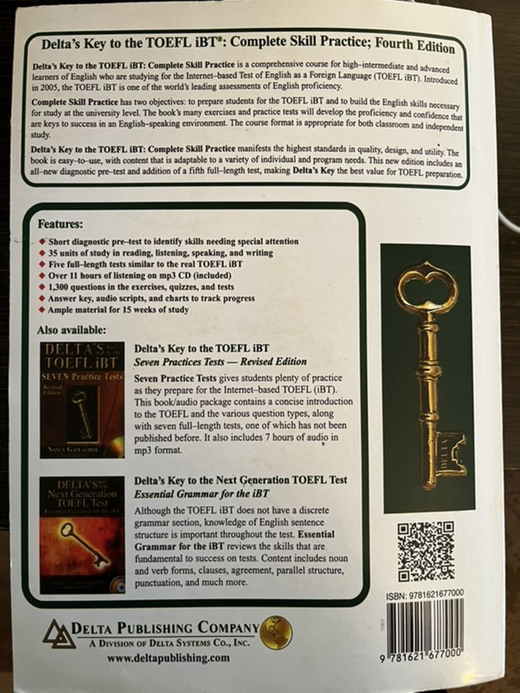 **Delta’s Key to the TOEFL iBT: Complete Skill Practice – Fourth — Kitablar və jurnallar, Bakı (3)