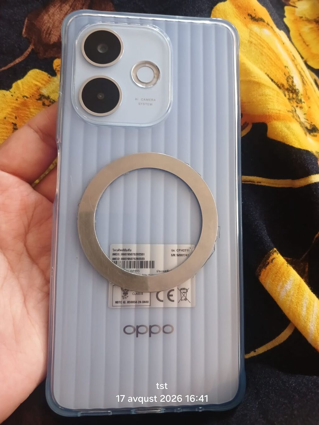 Oppo 5 Pro, 128 GB, rəng - Mavi, Barmaq izi — OPPO, Sabirabad