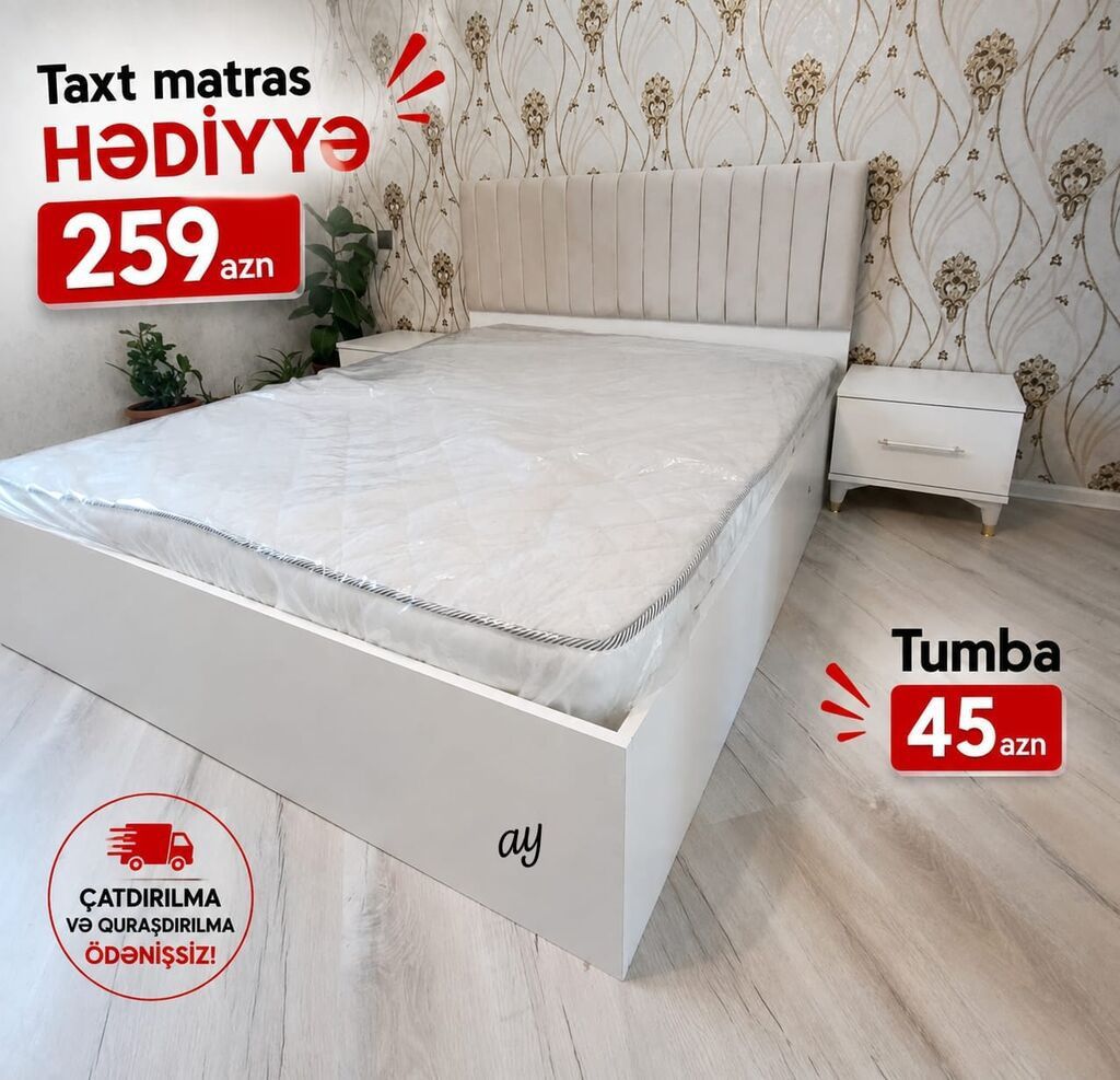 Yeni iki nəfərlik yataq - çatdırılma daxil