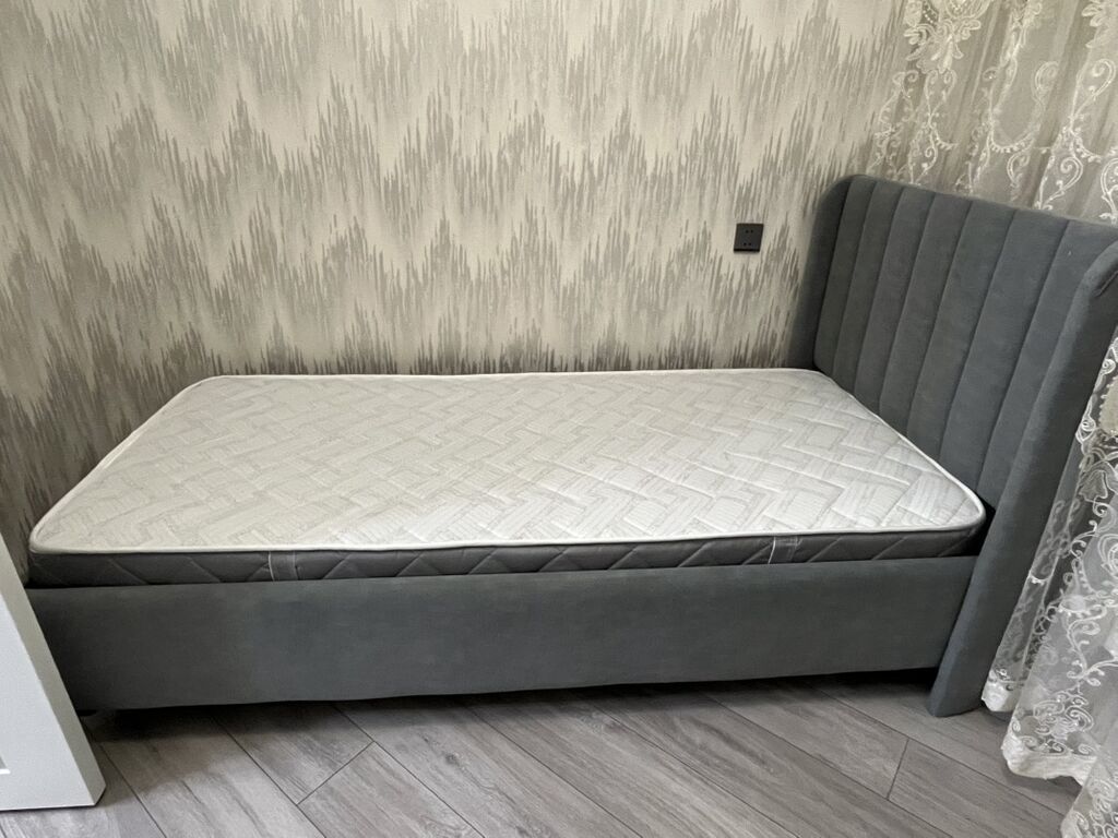 Tək nəfərlik müasir çarpayı + döşək dəsti Tezedir ortepetikdir — Mebel, Masazır (2)