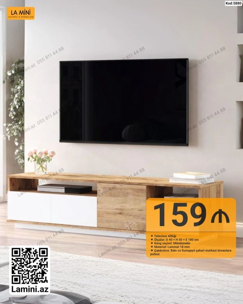 TV altlığı – La Mini - Kod: 5880 - Ölçülər: 40 sm (dərinlik) x 50 sm — Mebel, Bakı