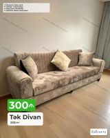 Tək Divan – 250 sm - Mexanizm: Açılan, bazalı (yataq funksiyalı, alt — Mebel