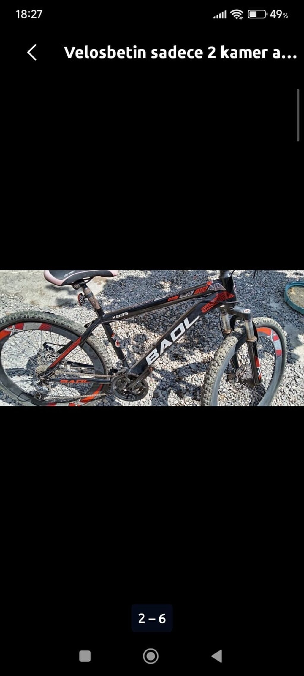 Prablem 2 kamera 2 pedal2 tormuza işlək velosibet tam ideal vəziyətdə — Dağ velosipedləri, Bakı