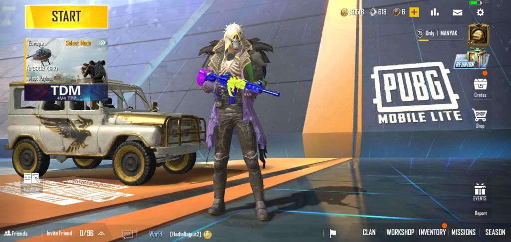 PUBG Mobile Lite oyun hesabı - Səviyyə: 79 Salam butun unvanlar var