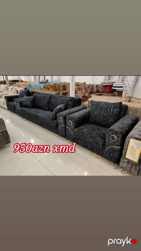 Qonaq otağı dəsti – 3 nəfərlik divan + 1 nəfərlik kreslo Qiymət: 950