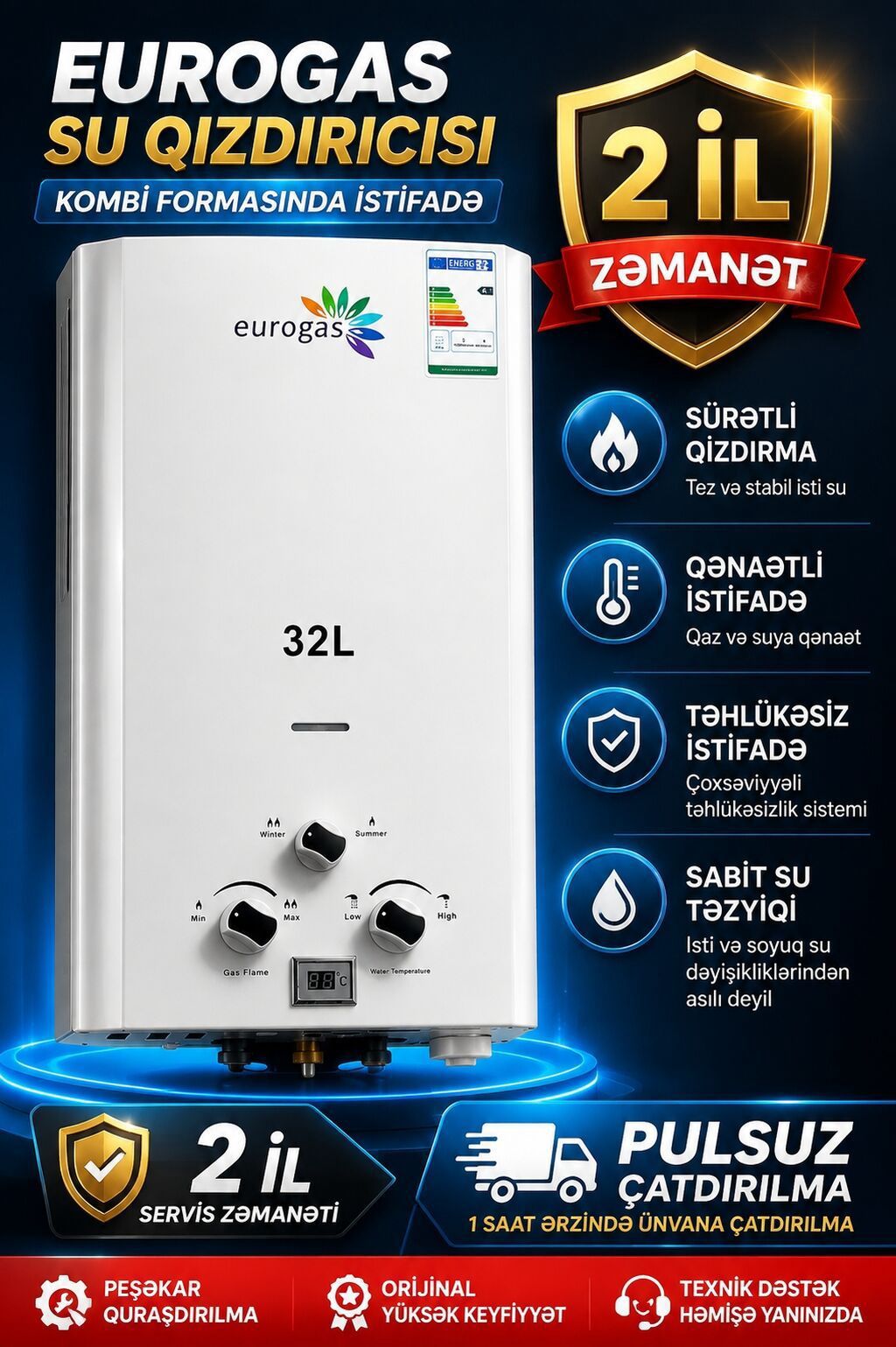 Pitiminutka Eurogaz, 32 l/dəq, Yeni, Kredit yoxdur, Pulsuz çatdırılma, Rayonlara çatdırılma