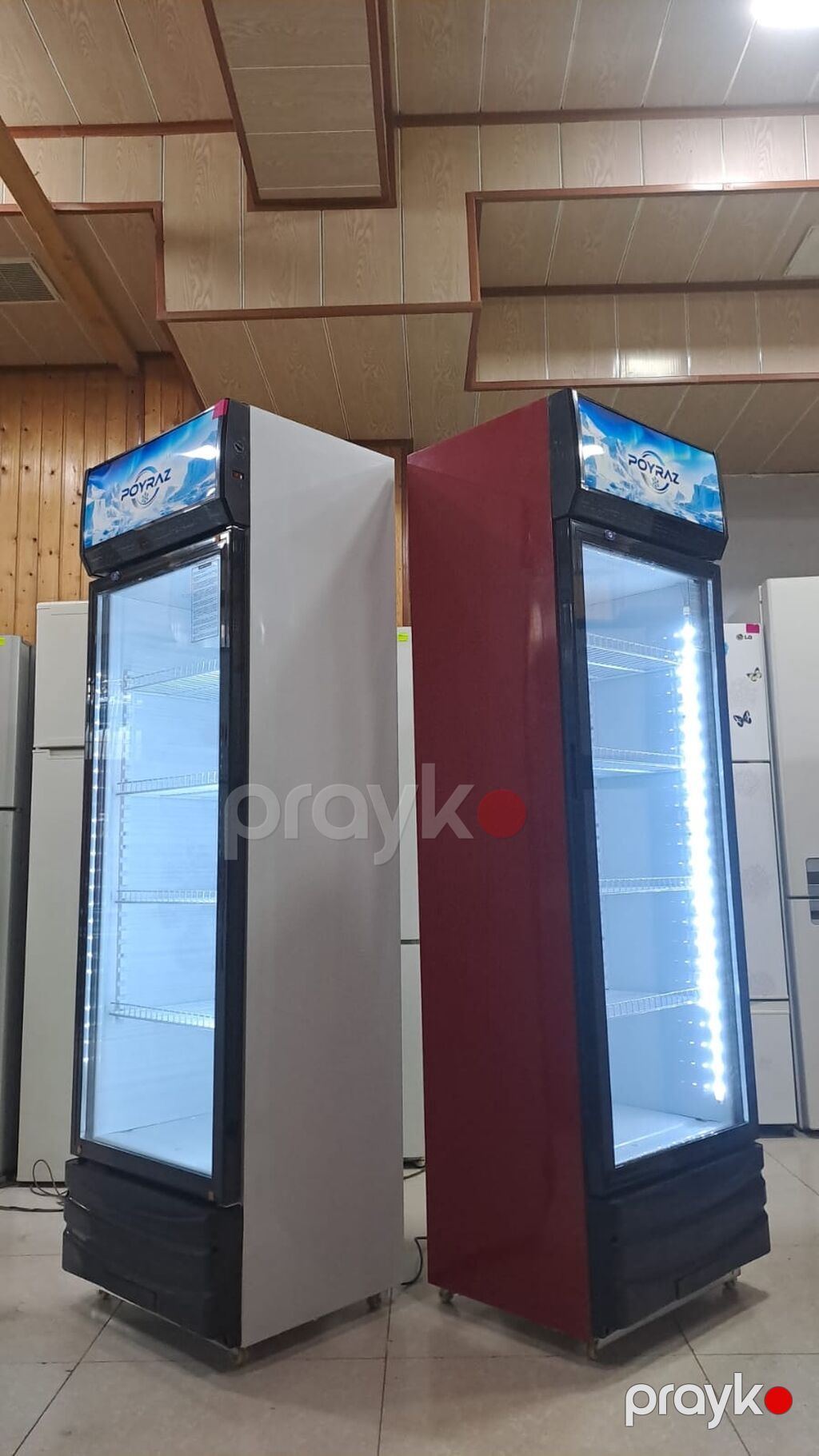 Poyraz şüşə qapılı vitrin soyuducu - Tək qapılı, dik vitrin tipli — Soyuq vitrini, Digah (2)
