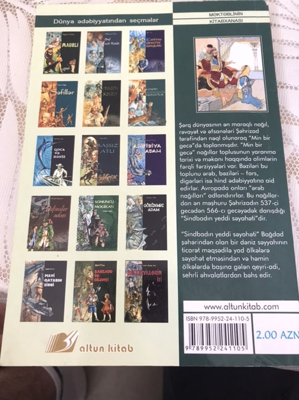 Məhsul: Kitab – “Sindbadın yeddi səyyahəti” Təsvir: - Nəşriyyat
