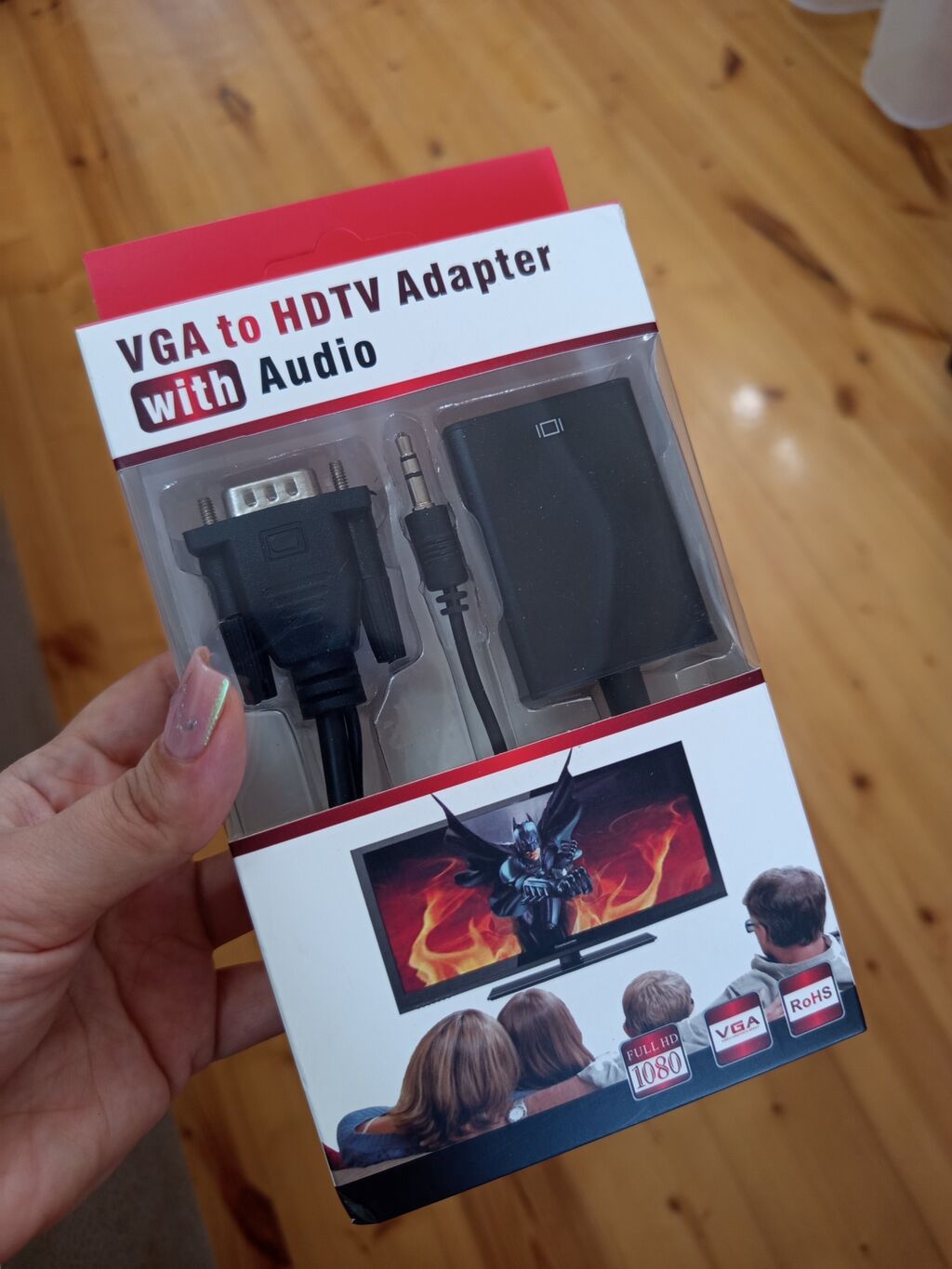 VGA to HDTV Adapter with Audio Məhsul təsviri: - Kompüterin VGA