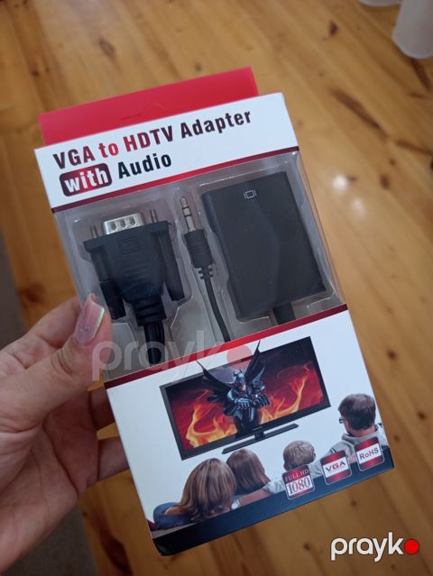 VGA to HDTV Adapter with Audio Məhsul təsviri: - Kompüterin VGA