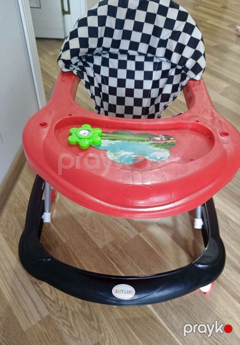 Babyland uşaq yerigədəni — qırmızı, qara, damalı — Bakı