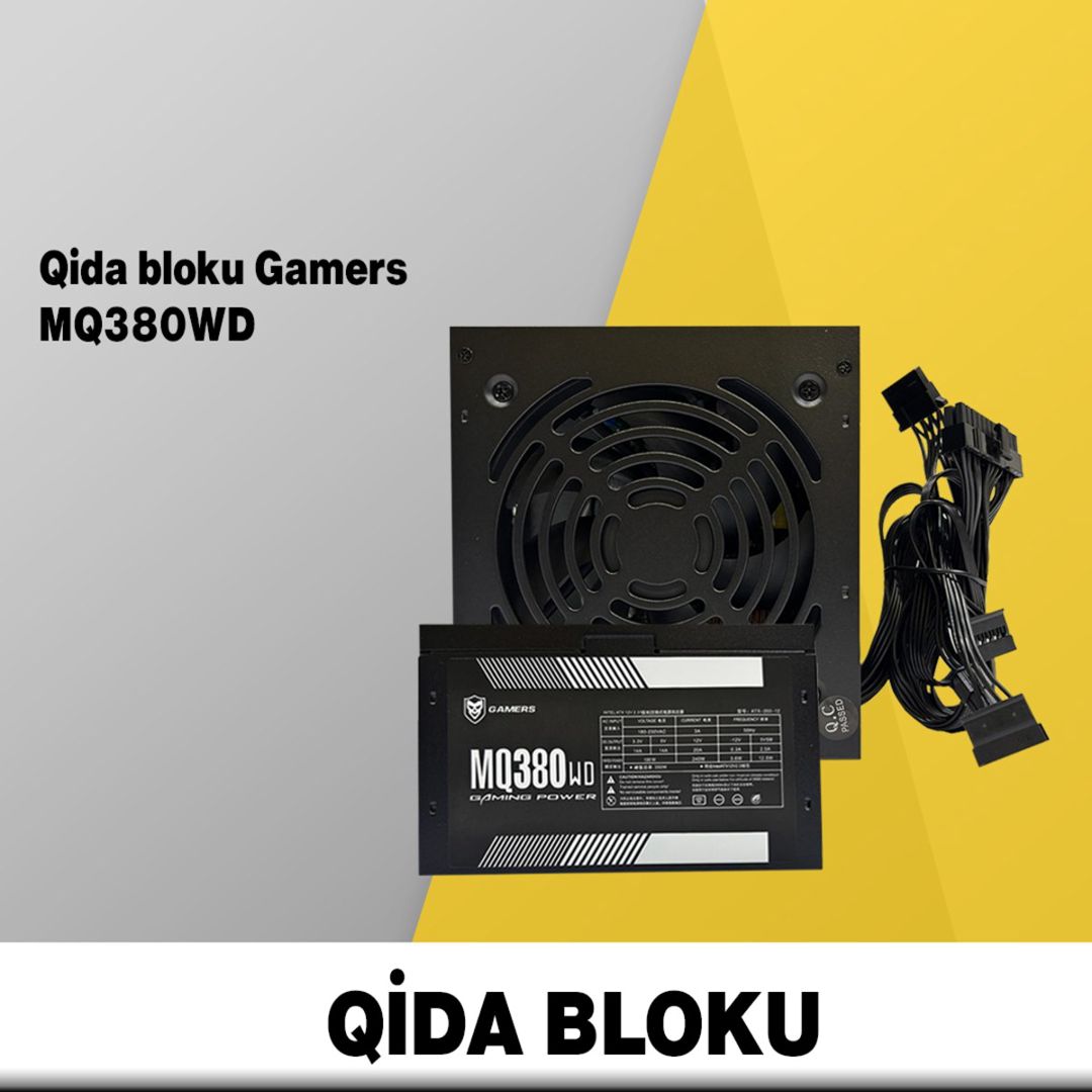 Qida bloku Gamers MQ380WD — Elektronika, Bakı