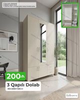 3 qapılı geyim dolabı Ölçü: 45×200×120 sm Material: 18 mm laminat — Furniture
