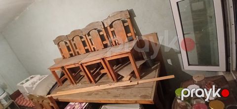 Taxta stullar dəsti - Sayı: 6ədəd - Material: kütləvi ağac/taxta — Bakı
