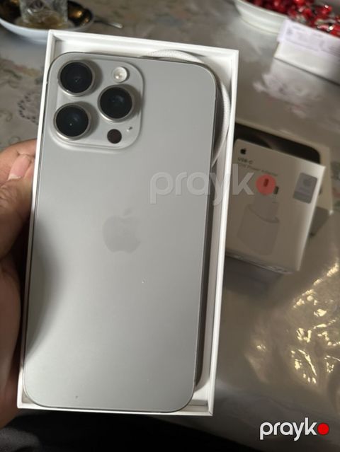 IPhone 15 Pro Max, 256 GB, Natural Titanium, Zəmanət, Simsiz şarj, Face ID