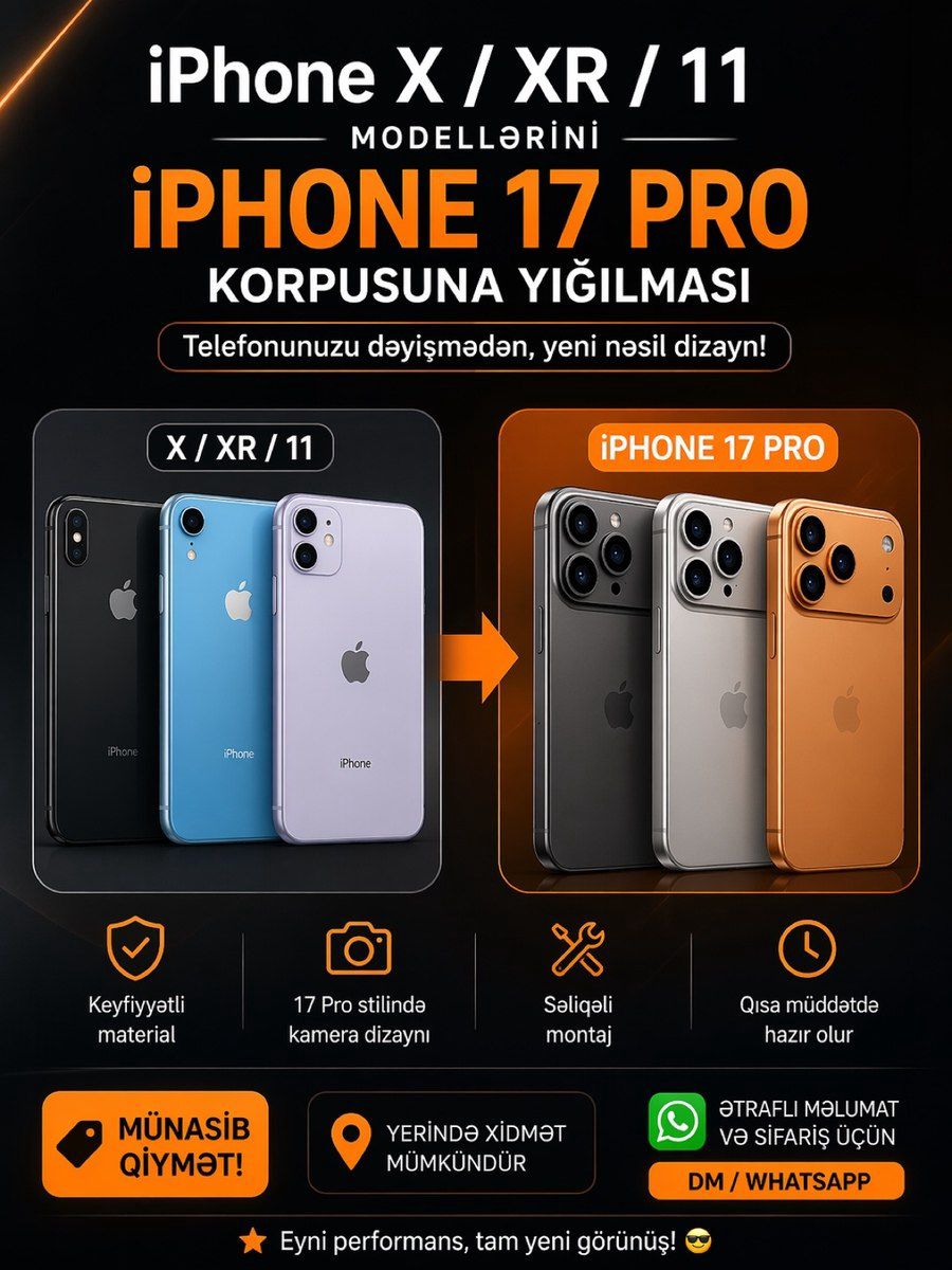Apple iPhone X, XS, XR, 11 17 Pro korpusuna yığılması — Digər, Bakı