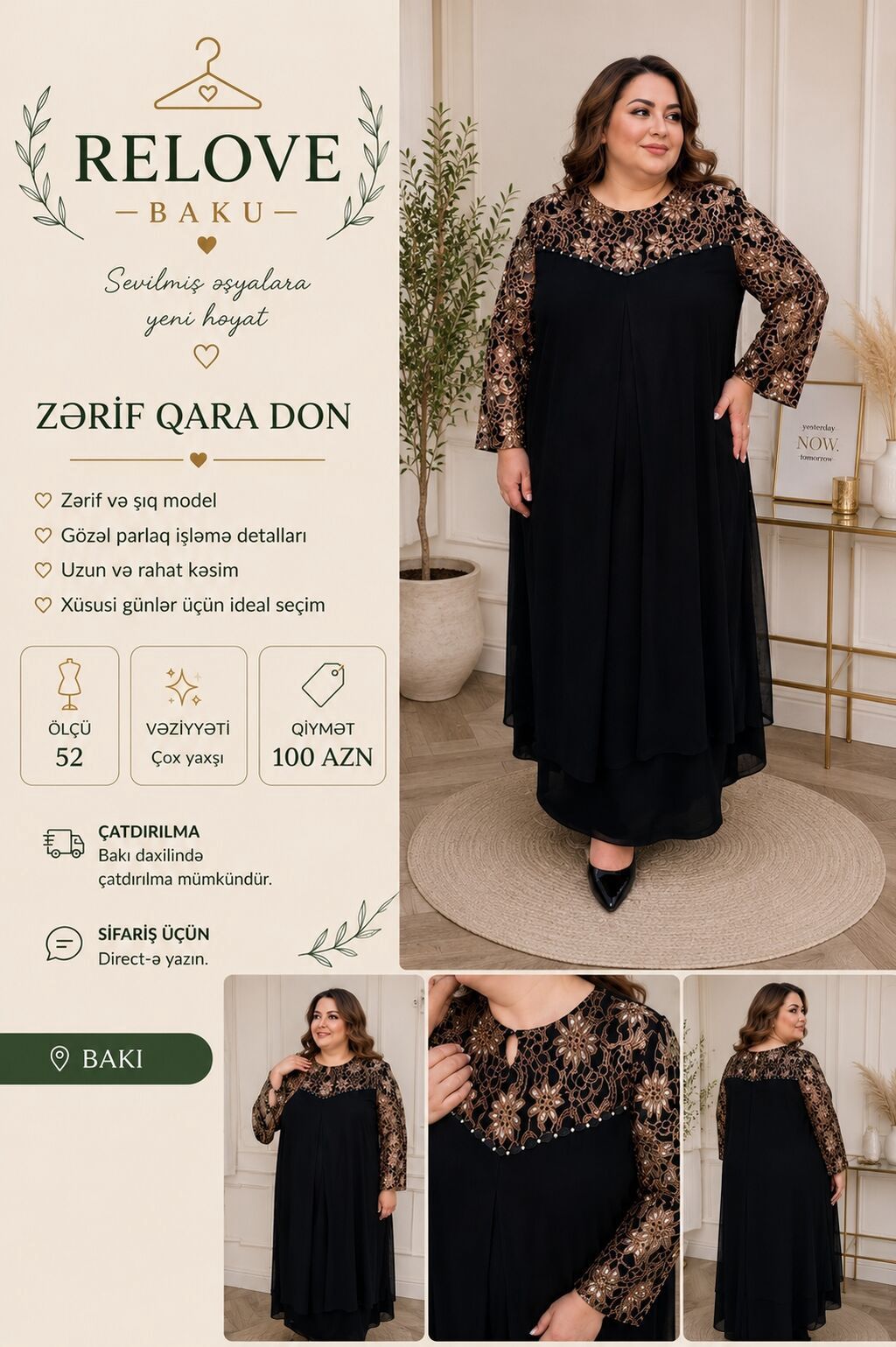 Ziyafət donu, Maksi — Şəxsi əşyalar, Digah