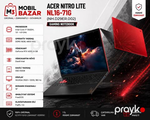 Acer Nitro Lite NL16-71G (NH.D29ER.002) — Bakı