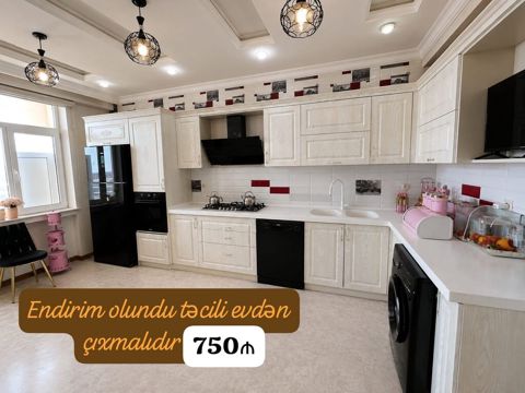 Membran mətbəx mebeli 750₼. Ölçü 4/1.50. Üzəri tökmə — Vasiteci Sekine Xanim — Mətbəx mebeli