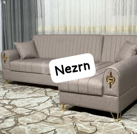 Künc divan Uqlavoy, L formalı, parça, qonaq otağı üçün