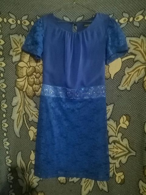 Qadın paltarı – Mavi rəngli qısa don, Demimoor Fashion, ölçü 42