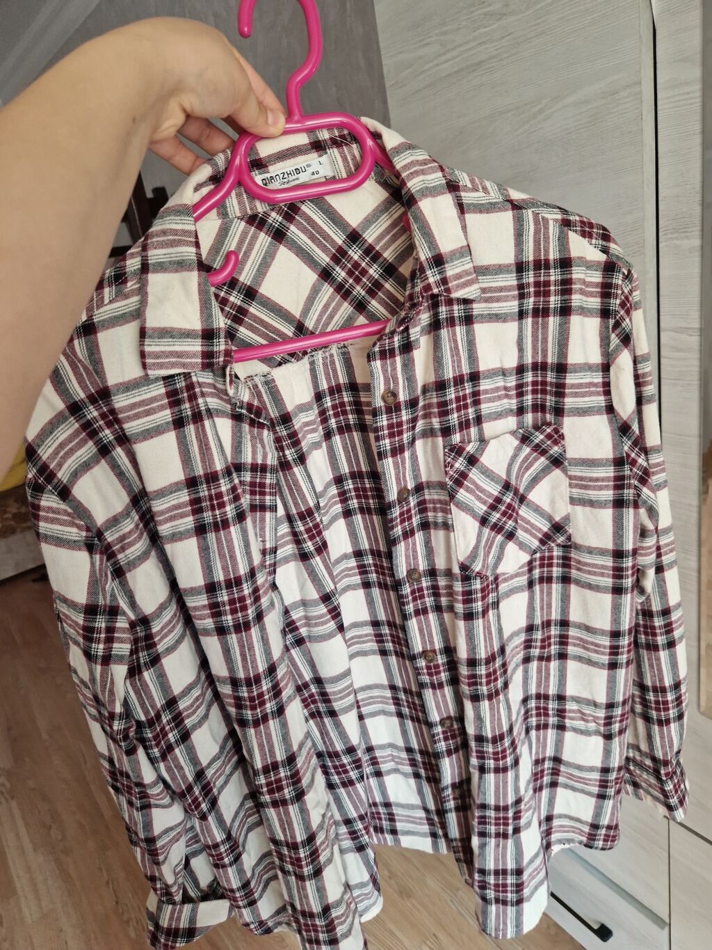Qadın köynəyi – ARNZHIBU, ölçü 40 - Model: Düğməli, uzunqol flanel — Şəxsi əşyalar, Mehdiabad