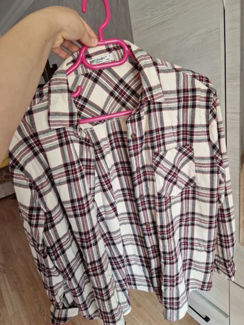 Qadın köynəyi – ARNZHIBU, ölçü 40 - Model: Düğməli, uzunqol flanel