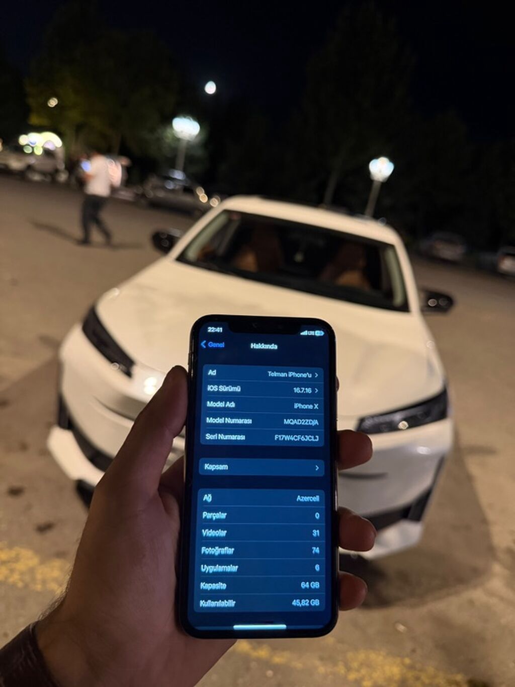 IPhone X, 64 GB, Gümüşü, Face ID — Apple iPhone, Gəncə (5)