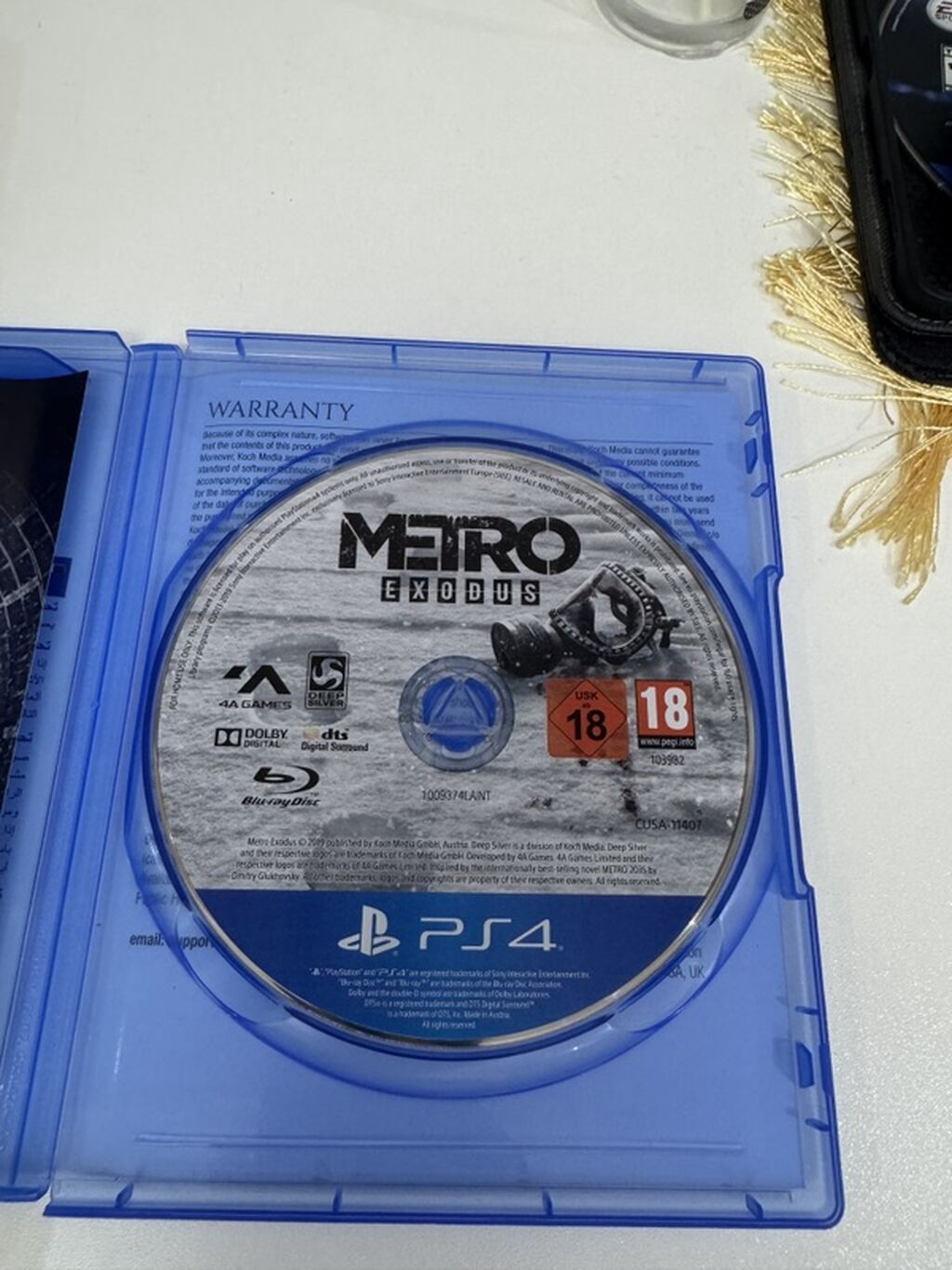 PS4 oyun diski: Metro Exodus - Platforma: PlayStation 4 (Blu‑ray — Elektronika, Bakı (2)