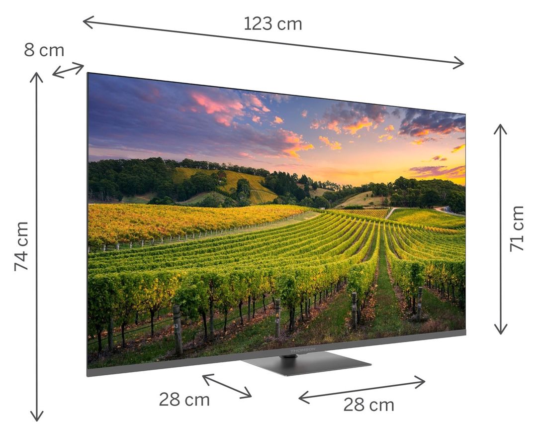Televizor 55" Thomson QLED 4K 60Hz Smart Google TV Black — Elektronika, Bakı (3)