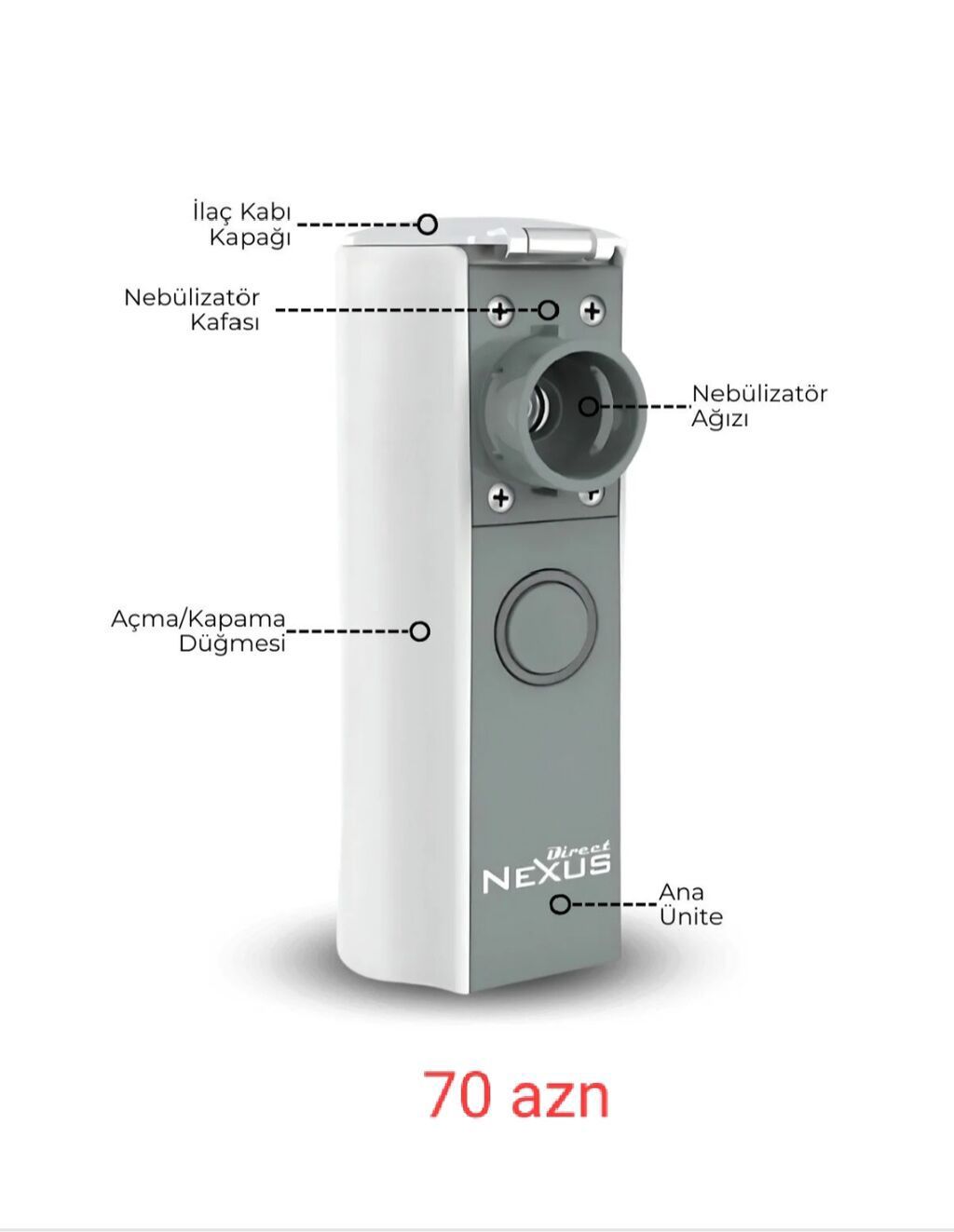 Direct NEXUS Taşınabilir Mesh Nebulizator – Yeni Seri Qiymət: 70 AZN — Mallar, Bakı (5)