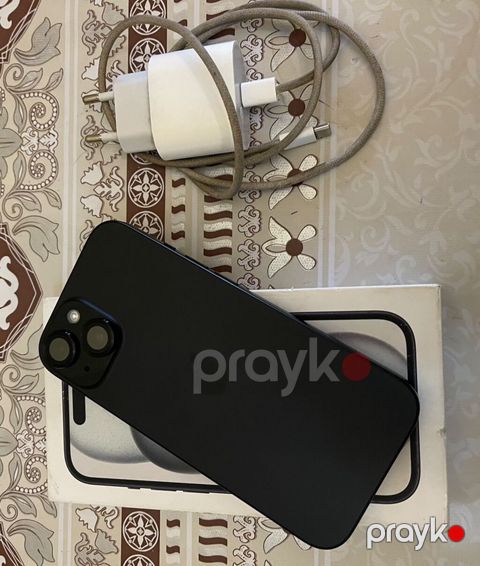 IPhone 15, 128 GB, Midnight, Simsiz şarj, Face ID, Sənədlərlə