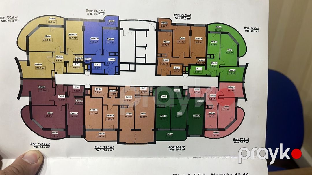 Satılır 2 otaqlı yeni tikili 79 m² — Mənzil, Bakı (4)