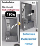 Dehliz dolabı – ölçü 195×95×35 - Asılqanlı panel, iri güzgü - — Mallar